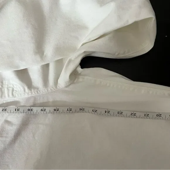 Spanx Jeans Womens XL White Skinny Leg Legging Pull On Distressed Raw Hem Denim - Picture 16 of 16